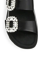 Slidy Viv Strass Leather Slides