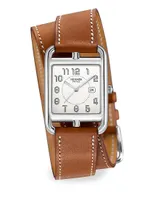 Cape Cod 37MM Stainless Steel & Leather Strap Watch