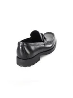 David Gancini Bit Leather Loafers