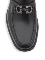 David Gancini Bit Leather Loafers