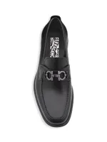 David Gancini Bit Leather Loafers