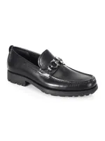 David Gancini Bit Leather Loafers