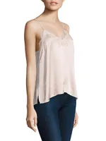 Racer Silk Charmeuse Camisole