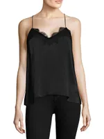 Racer Silk Charmeuse Camisole