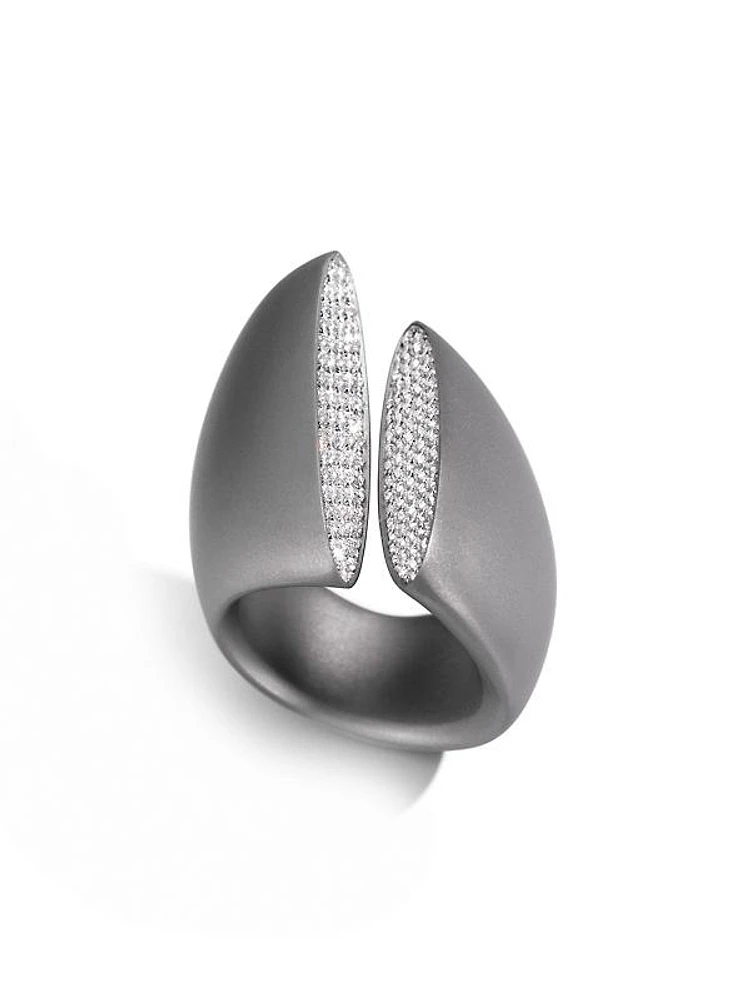 Eclisse Titanium & Diamond Ring