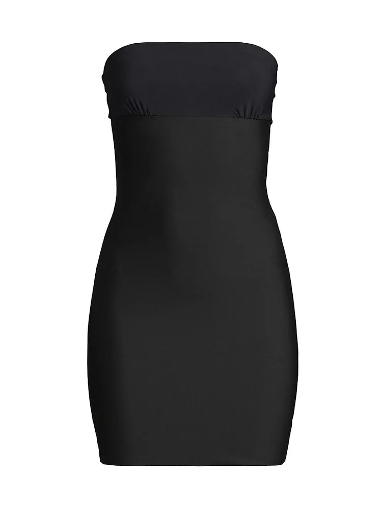 Two-Faced Tech Strapless Slip Dress