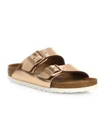 Arizona Metallic Leather Sandals