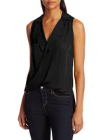 Freja Draped Silk Blouse