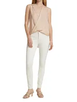 Freja Draped Silk Blouse