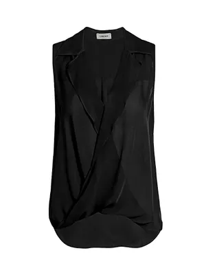 Freja Draped Silk Blouse