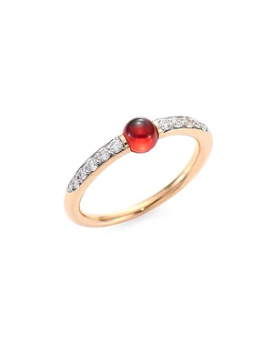 M'Ama Non M'Ama Diamond, Garnet & 18K Rose Gold Ring