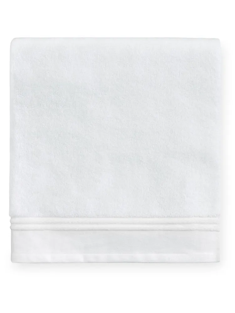 Sferra Aura Washcloth - White Dark Blue