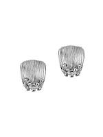 Bahia 18K White Gold & Diamond Cuff Earrings