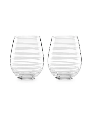 2-Piece Charlotte Street Stemless White Wine Glasses Set