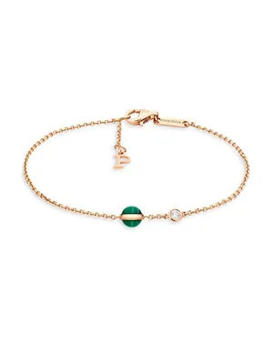 Possession Diamond, Malachite & 18K Rose Gold Bracelet
