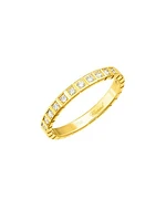 Ice Cube Diamond & 18K Yellow Gold Ring