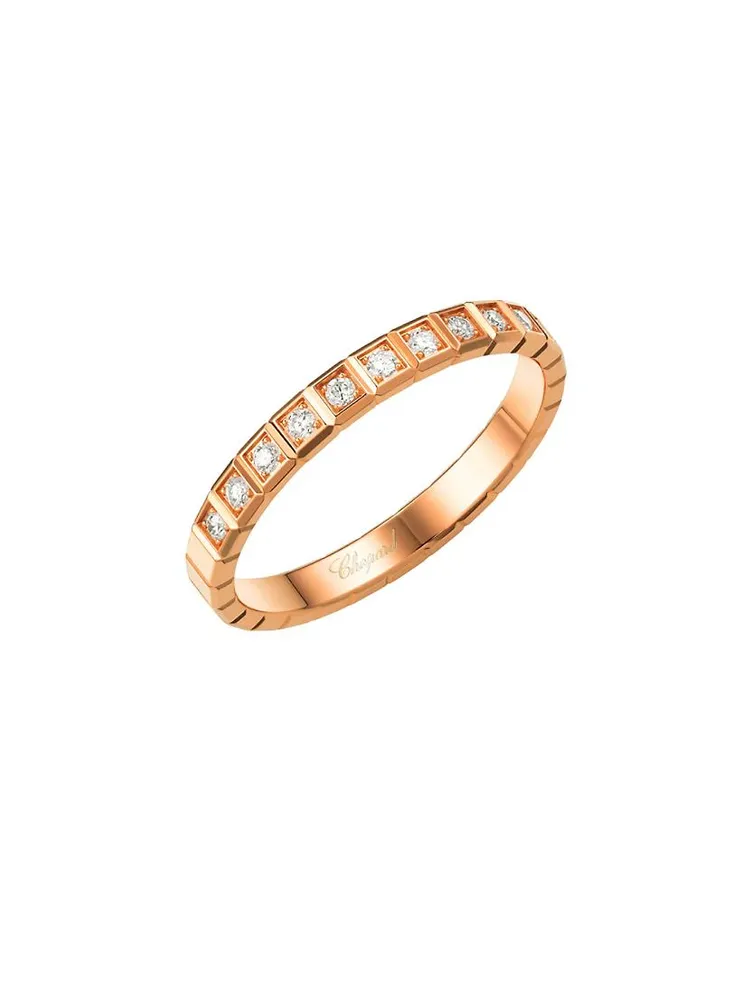 Ice Cube Diamond & 18K Rose Gold Ring