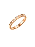 Ice Cube Diamond & 18K Rose Gold Ring