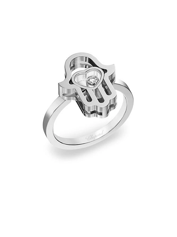 Happy Diamonds & 18K White Gold Ring