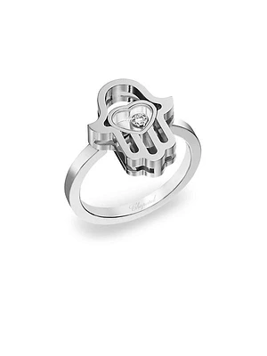 Happy Diamonds & 18K White Gold Ring