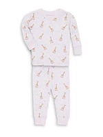 Baby Girl's & Little Girl's Two-Piece Sophie La Girafe Pajama Top & Pants Set