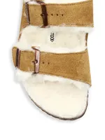 Arizona Shearling & Suede Slides