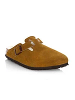 Women's Boston Shearling-Lined Suede Clogs