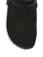 Boston Shearling-Lined Suede Clogs