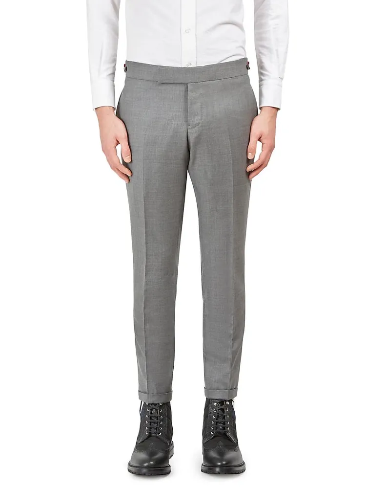 Low Rise Skinny-Fit Wool Pants