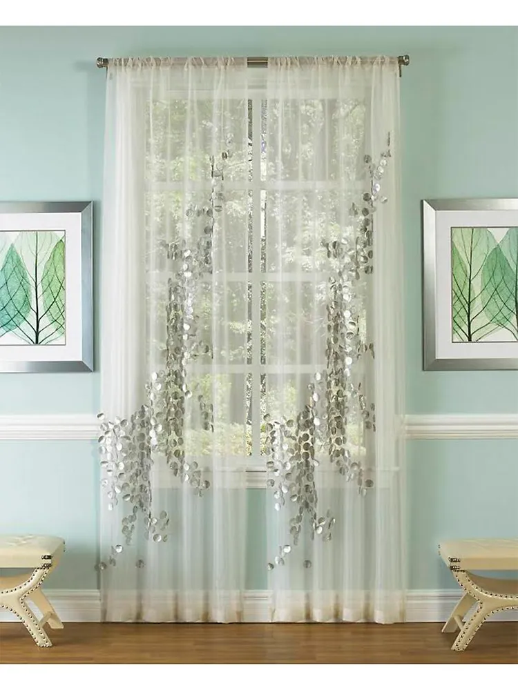 Sheer Embellished Curtain