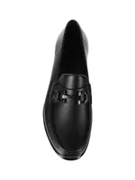 Gancini Crown Bit Leather Loafers