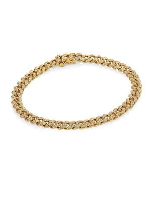 Essentials Mini Diamond Pave Link Bracelet