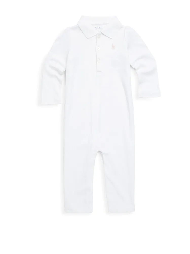 Baby Girl's Cotton Polo Coverall