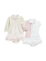 Baby Girl's Ruffled Polo Dress & Bloomers Set