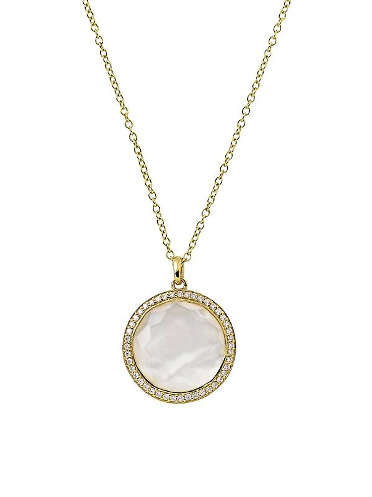 Lollipop® 18K Yellow Gold, Doublet & Diamond Medium Pendant Necklace