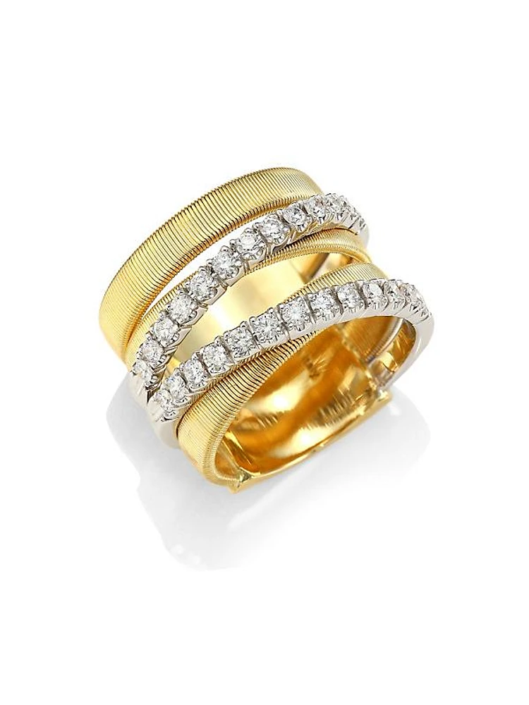 Masai 18K White & Yellow Gold Diamond Ring