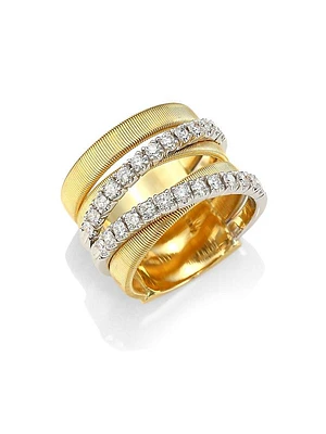 Masai 18K White & Yellow Gold Diamond Ring