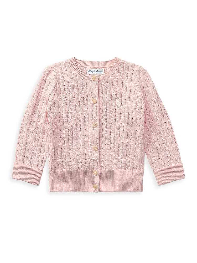 Baby Girl's Cable-Knit Cotton Cardigan