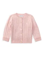 Baby Girl's Cable-Knit Cotton Cardigan