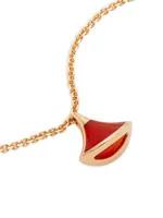 Divas' Dream 18K Rose Gold & Carnelian Pendant Double-Strand Bracelet