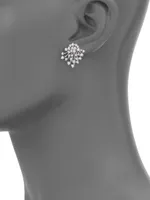 Luminus Diamond & 18K White Gold Stud Earrings