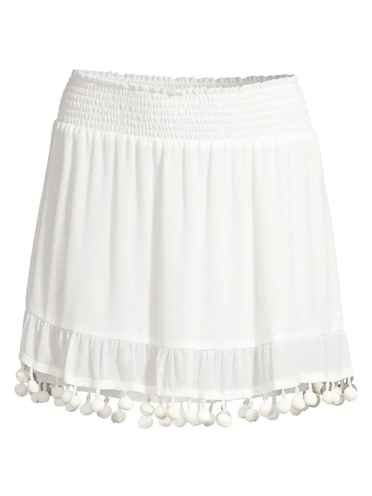 Stevie Pompom Trim Mini Skirt