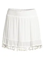 Stevie Pompom Trim Mini Skirt