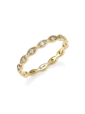 Marquis Eye 14K Yellow Gold & Diamond Ring