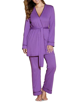 3-Piece Bella Maternity Robe, Camisole, & Pants