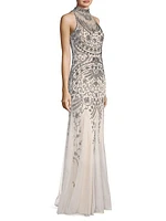 Embellished Sleeveless Gown