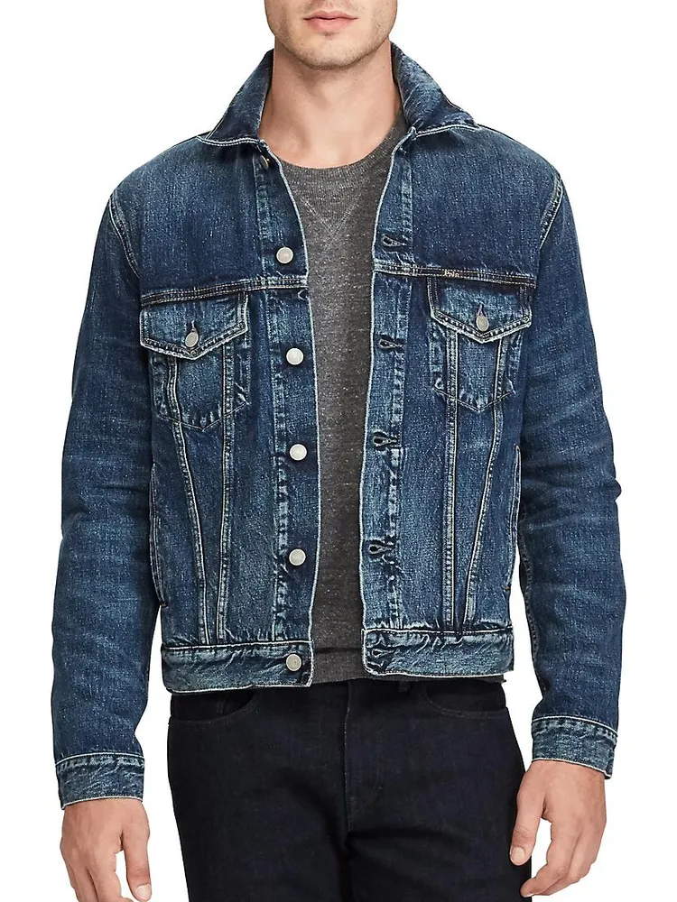 Faded Denim Trucker Jacket