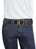 Gancini Buckle Cut-to-Size Reversible Belt