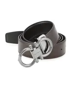 Gancini Buckle Cut-to-Size Reversible Belt