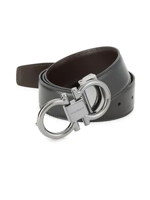 Gancini Buckle Cut-to-Size Reversible Belt